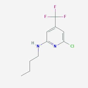 molecular formula C10H12ClF3N2 B1374879 N-butyl-6-chloro-4-(trifluoromethyl)pyridin-2-amine CAS No. 1089330-51-7