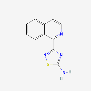 molecular formula C11H8N4S B13748793 3-(1-isoquinolinyl)-1,2,4-Thiadiazol-5-amine CAS No. 1179359-64-8