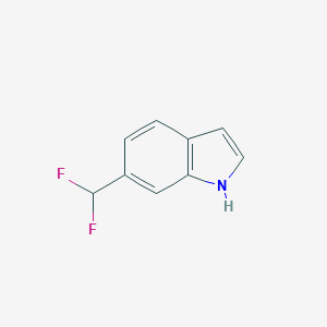 molecular formula C9H7F2N B137488 6-(二氟甲基)-1H-吲哚 CAS No. 127956-27-8