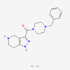 (4-Benzyl-1-piperazinyl)(4,5,6,7-tetrahydro-1H-pyrazolo[4,3-c]pyridin-3-yl)methanone HCl