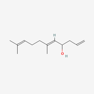 molecular formula C13H22O B13748895 6,10-Dimethylundeca-1,5,9-trien-4-ol CAS No. 28897-20-3