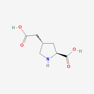 molecular formula C7H11NO4 B137489 (2S,4S)-4-(Carboxymethyl)pyrrolidine-2-carboxylic acid CAS No. 147235-94-7