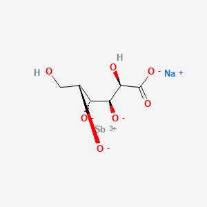 molecular formula C6H8NaO7Sb B13748948 Triostam CAS No. 12550-17-3