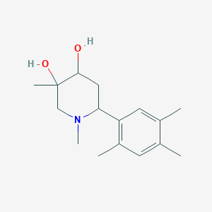 B137490 1,3-Dimethyl-6-(2,4,5-trimethylphenyl)piperidine-3,4-diol CAS No. 128887-76-3