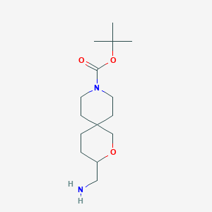 molecular formula C15H28N2O3 B1374902 Tert-butyl 3-(aminomethyl)-2-oxa-9-azaspiro[5.5]undecane-9-carboxylate CAS No. 1160246-99-0