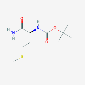 molecular formula C10H20N2O3S B13749023 tert-butyl N-[(2S)-1-amino-4-methylsulfanyl-1-oxobutan-2-yl]carbamate 