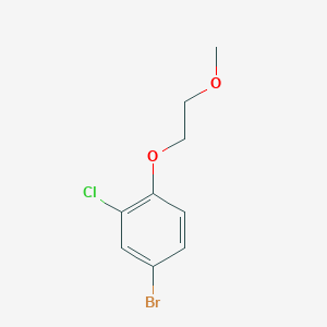 molecular formula C9H10BrClO2 B1374903 4-Bromo-2-chloro-1-(2-methoxyethoxy)benzene CAS No. 166959-35-9