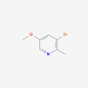 molecular formula C7H8BrNO B1374906 3-Bromo-5-methoxy-2-methylpyridine CAS No. 1256823-49-0