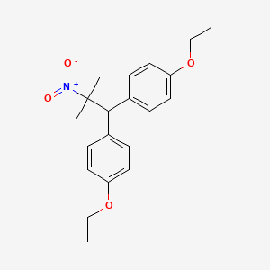 molecular formula C20H25NO4 B13749067 Propane, 1,1-bis(p-ethoxyphenyl)-2-methyl-2-nitro- CAS No. 26258-72-0