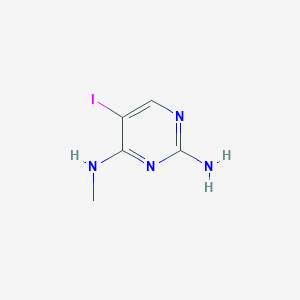 molecular formula C5H7IN4 B13749081 5-iodo-N4-methylpyrimidine-2,4-diamine CAS No. 1150618-13-5