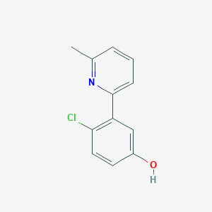 molecular formula C12H10ClNO B13749089 4-Chloro-3-(6-methylpyridin-2-yl)phenol CAS No. 1150618-03-3