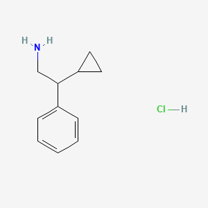 2-Cyclopropyl-2-phenylethan-1-amine hydrochloride