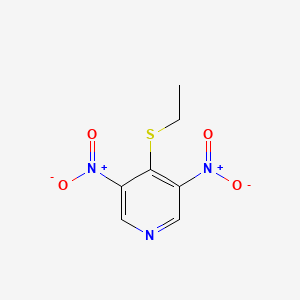 molecular formula C7H7N3O4S B13749198 3,5-Dinitro-4-ethylthiopyridine CAS No. 31872-77-2
