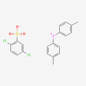 molecular formula C20H17Cl2IO3S B13749208 Bis(4-methylphenyl)iodanium 2,5-dichlorobenzene-1-sulfonate CAS No. 6293-69-2