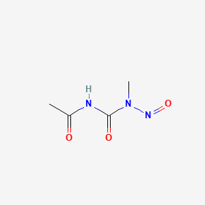 molecular formula C4H7N3O3 B13749217 Urea, 3-acetyl-1-methyl-1-nitroso- CAS No. 28895-91-2