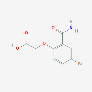 molecular formula C9H8BrNO4 B1374922 (4-Bromo-2-carbamoyl-phenoxy)acetic acid CAS No. 1373519-38-0
