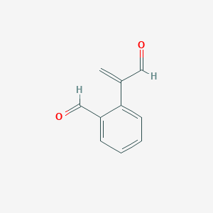 molecular formula C10H8O2 B13749236 2-(3-Oxoprop-1-en-2-yl)benzaldehyde CAS No. 330435-68-2