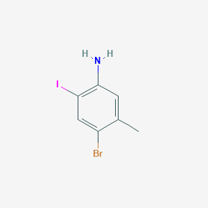 molecular formula C7H7BrIN B1374924 4-Bromo-2-iodo-5-methylaniline CAS No. 1609264-62-1