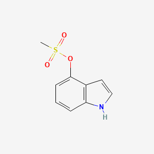 molecular formula C9H9NO3S B13749252 4-(Methanesulfonyloxy)indole 