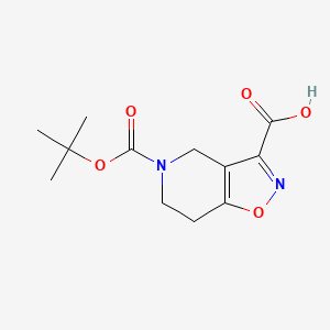 molecular formula C12H16N2O5 B1374931 5-[(tert-butoxy)carbonyl]-4H,5H,6H,7H-[1,2]oxazolo[4,5-c]pyridine-3-carboxylic acid CAS No. 912265-93-1