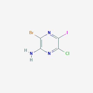 3-Bromo-6-chloro-5-iodopyrazin-2-amine