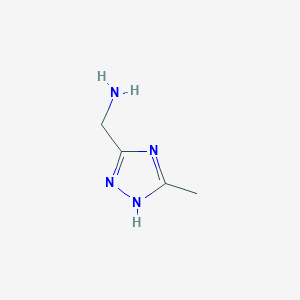 molecular formula C4H8N4 B137494 3-(Aminomethyl)-5-methyl-4H-1,2,4-triazole CAS No. 131052-49-8