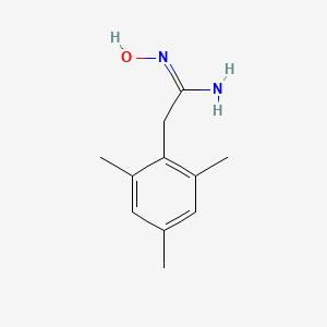 molecular formula C11H16N2O B13749405 N-Hydroxy-2-(2,4,6-trimethyl-phenyl)-acetamidine 