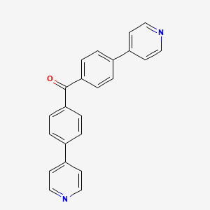 molecular formula C23H16N2O B13749424 Bis(4-(pyridin-4-yl)phenyl)methanone 