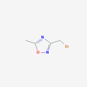 molecular formula C4H5BrN2O B1374943 3-(Bromomethyl)-5-methyl-1,2,4-oxadiazole CAS No. 959406-40-7