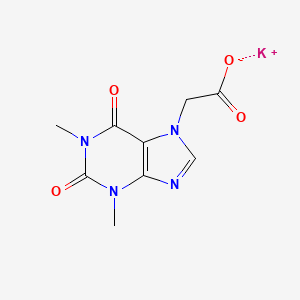 molecular formula C9H9KN4O4 B13749434 Potassium 1,2,3,6-tetrahydro-1,3-dimethyl-2,6-dioxo-7H-purine-7-acetate CAS No. 62026-29-3