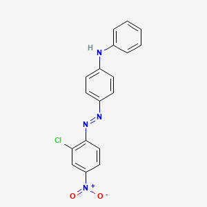 molecular formula C18H13ClN4O2 B13749470 Benzenamine, 4-[(2-chloro-4-nitrophenyl)azo]-N-phenyl- CAS No. 3150-82-1