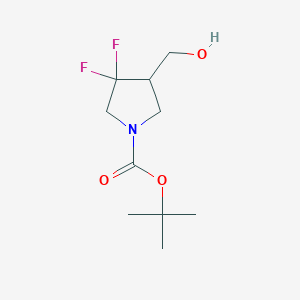 molecular formula C10H17F2NO3 B1374950 Tert-butyl 3,3-difluoro-4-(hydroxymethyl)pyrrolidine-1-carboxylate CAS No. 1260852-42-3