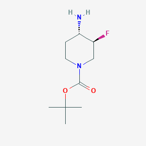 molecular formula C10H19FN2O2 B1374951 (3S,4S)-tert-Butyl 4-amino-3-fluoropiperidine-1-carboxylate CAS No. 1228185-45-2