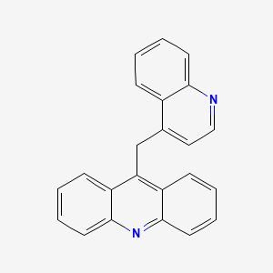 molecular formula C23H16N2 B13749511 Acridine, 9-(4-quinolylmethyl)- CAS No. 30558-55-5