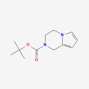 molecular formula C12H18N2O2 B1374952 tert-Butyl 3,4-dihydropyrrolo[1,2-a]pyrazine-2(1H)-carboxylate CAS No. 1174068-78-0