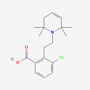 molecular formula C18H24ClNO2 B13749525 Benzoic acid, m-chloro-, 2-(3,6-dihydro-2,2,6,6-tetramethyl-1(2H)-pyridyl)ethyl ester CAS No. 30914-43-3