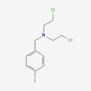 molecular formula C11H14Cl2IN B13749533 N,N-Bis(2-chloroethyl)-p-iodobenzylamine CAS No. 39644-00-3