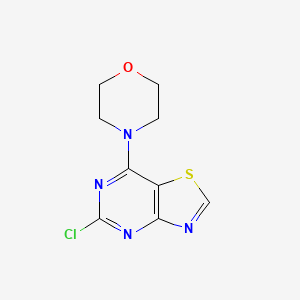 molecular formula C9H9ClN4OS B1374955 4-(5-Chlorothiazolo[4,5-d]pyrimidin-7-yl)morpholine CAS No. 1137278-42-2