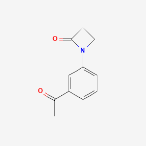 molecular formula C11H11NO2 B1374960 1-(3-acetylphenyl)azetidin-2-one CAS No. 844902-62-1
