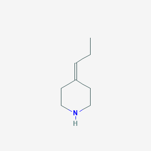 molecular formula C8H15N B13749606 4-Propylidenepiperidine CAS No. 372196-37-7