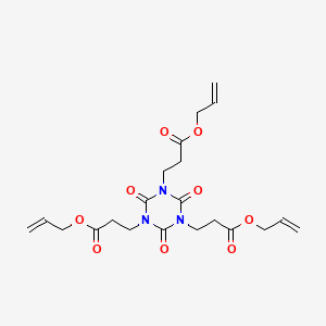 molecular formula C21H27N3O9 B13749609 Triallyl 2,4,6-trioxo-1,3,5-triazine-1,3,5(2H,4H,6H)-tripropionate CAS No. 33919-45-8