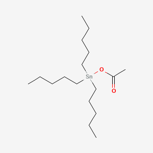 molecular formula C17H36O2Sn B13749613 Stannane, acetoxytripentyl- CAS No. 2587-75-9
