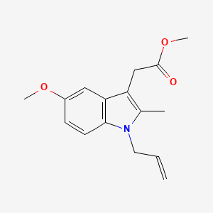 molecular formula C16H19NO3 B13749626 Indole-3-acetic acid, 1-allyl-5-methoxy-2-methyl-, methyl ester CAS No. 27462-95-9