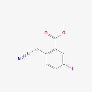 molecular formula C10H8INO2 B13749645 Methyl 2-(cyanomethyl)-5-iodobenzoate 