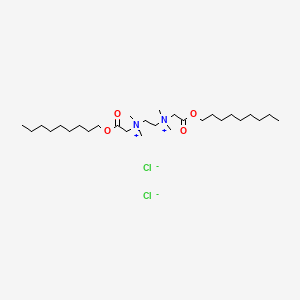 molecular formula C28H58Cl2N2O4 B13749669 Ethylenebis((carboxymethyl)dimethylammonium), dichloride, dinonyl ester CAS No. 21954-73-4
