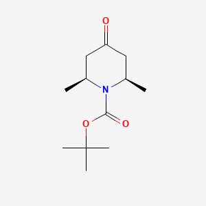 molecular formula C12H21NO3 B1374969 cis-2,6-Dimethyl-4-oxo-piperidine-1-carboxylic acid tert-butyl ester CAS No. 1005397-64-7