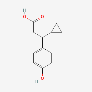 molecular formula C12H14O3 B1374970 3-Cyclopropyl-3-(4-hydroxyphenyl)propanoic acid CAS No. 1073545-88-6