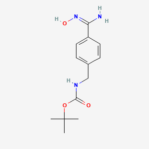 molecular formula C13H19N3O3 B13749709 Tert-butyl 4-(N-hydroxycarbamimidoyl)-benzylcarbamate 