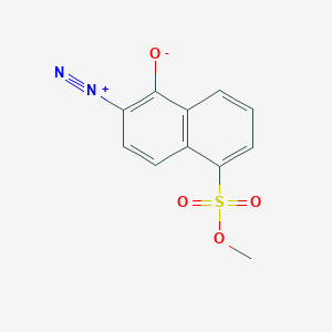molecular formula C11H8N2O4S B13749786 Methyl 6-diazo-5,6-dihydro-5-oxonaphthalene-1-sulphonate CAS No. 59297-04-0
