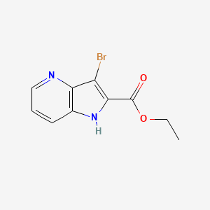 molecular formula C10H9BrN2O2 B1374981 3-Bromo-1H-pyrrolo[3,2-B]pyridine-2-carboxylic acid ethyl ester CAS No. 889658-85-9